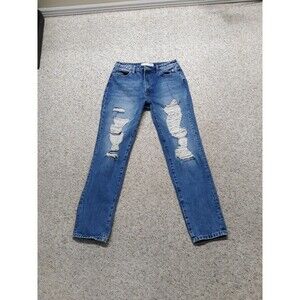 28x29 Buckle bridge by gly ripped distressed high-rise straight leg